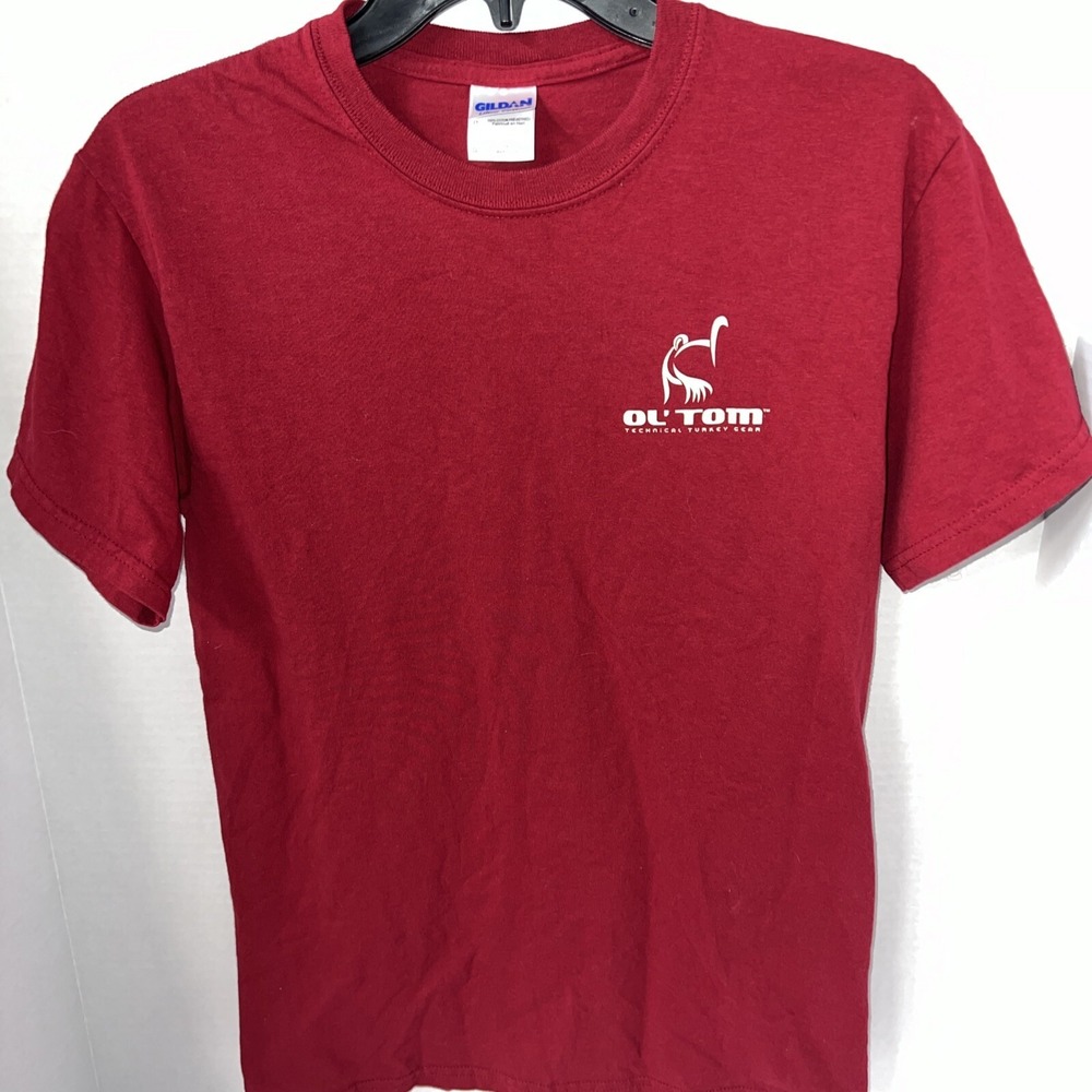 Ol' Tom Technical Turkey Gear Tshirt Men's Small Red Short Sleeve